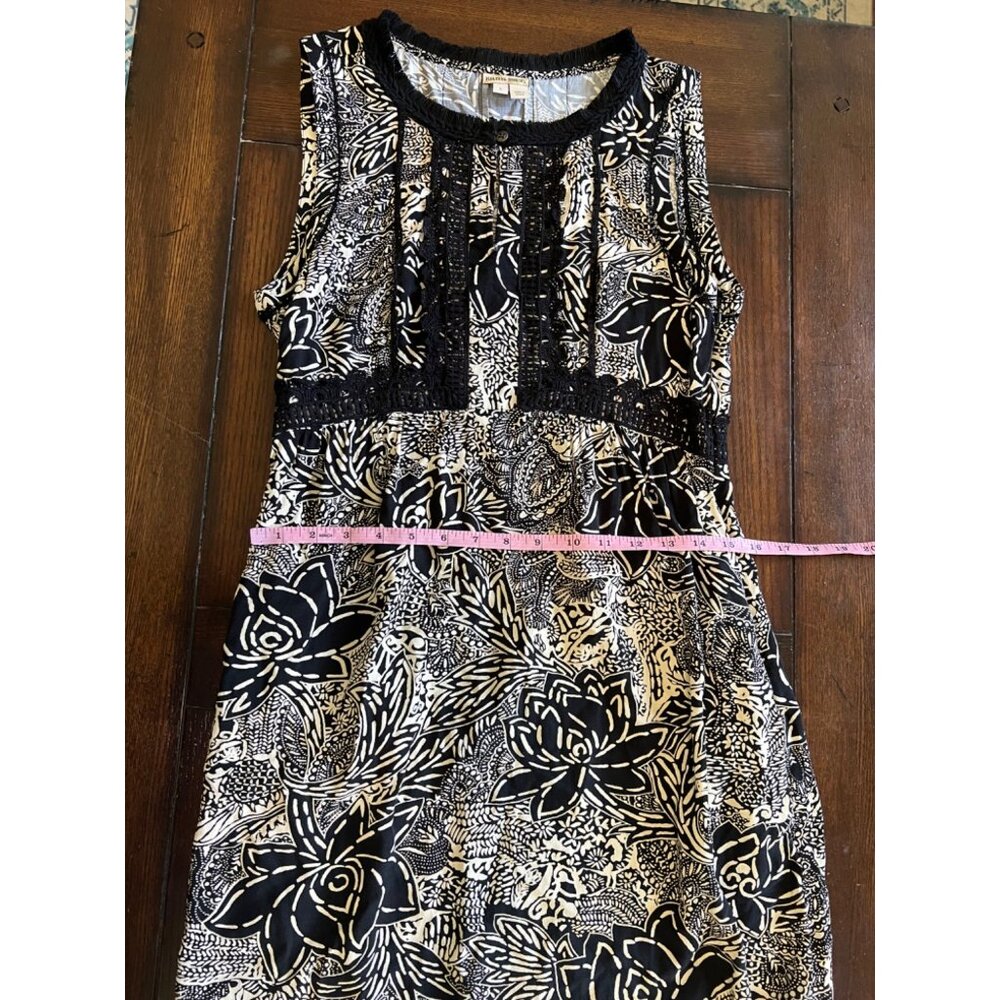 Holding Horses Suraja Black Dress Lotus Floral Crochet Lace Anthropologie sz 6 - Picture 9 of 10